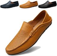 👞 stylish and comfortable mcici loafers: breathable men's slip-on shoes for driving and casual wear logo