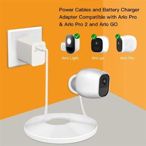 img 1 attached to Arlo Power Cables 10FT and Charger: Weatherproof Indoor/Outdoor Solution for Arlo Pro, Pro 2 & Go Cameras