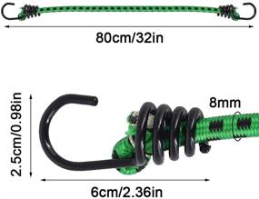 img 3 attached to 🔗 4 Pack Heavy Duty Bungee Straps, RIO Direct 32 Inch Bungee Cords with Hooks for Outdoor Activities, Luggage Rack, Camping, Tents, Cargo