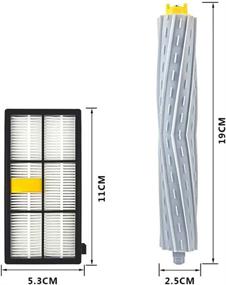 img 3 attached to 🧹 High-Quality Replacement Parts for IRobot Roomba 800 900 Series Vacuum Cleaner - Rollers, Debris Extractors, Hepa Filters, Side Brushes (1 Set)