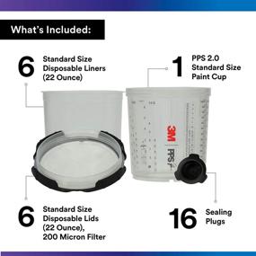 img 2 attached to 🎨 3M PPS 2.0 Paint Spray Gun System Starter Kit: Cup, Lids, Liners, 200-micron Filter, Use for Cars, Furniture & More, 22 oz