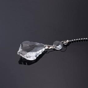 img 1 attached to 💡 Set of 2 Clear Crystal Prisms Ceiling Fan Pull Chains - Hanging Lights Ceiling Pull Chain with 2 Bonus Chain Extensions - Adjustable Length