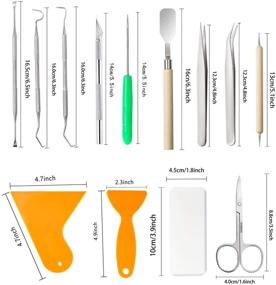 img 3 attached to 🛠️ Yaromo Craft Weeding Tools Kit - 16 Piece Vinyl Tools Set for Weeding Vinyl, Silhouettes, Cameos & Lettering