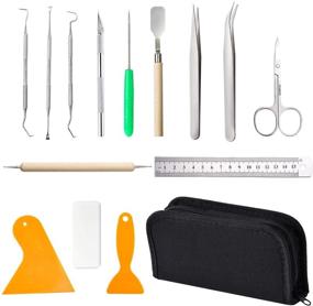 img 4 attached to 🛠️ Yaromo Craft Weeding Tools Kit - 16 Piece Vinyl Tools Set for Weeding Vinyl, Silhouettes, Cameos & Lettering