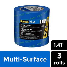 img 3 attached to 🖌️ ScotchBlue Sharp Lines Painter's Tape, 1.41 inch x 60 yard, 3 Rolls - Achieve precise results effortlessly!