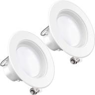 🔆 2 пакета sunco lighting 4-дюймовых светодиодных встраиваемых светильников логотип