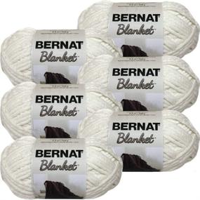 img 1 attached to 🧶 Bernat Blanket Yarn 6 Pack Vintage White