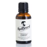 🏻 redbeard grooming company 30ml beard oil: a powerful beard conditioner for growth with coconut oil and hemp seed oil - discover the chief's secret logo