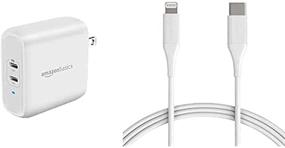 img 1 attached to 📱 6ft White Mfi Certified USB-C Lightning Cable and USB-C Wall Charger Combo for Apple iPhone 11, 12, iPad - Amazon Basics