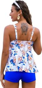 img 1 attached to TOUCHSUN Tankini Swimsuits Boyshorts Bathing Sports & Fitness