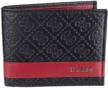 guess leather bifold wallet black men's accessories in wallets, card cases & money organizers logo