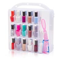🎀 practical and stylish nail polish organizer case with storage holder for 30 bottles (11.8 x 11.2 x 3.15 in) logo