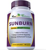 🔥 raesun botanics sunburn: thermogenic fat burner, effective weight loss supplement for men & women – 60 veggie capsules logo