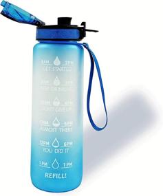 img 2 attached to 💧 32 oz L&amp;N Sports Water Bottle with Motivational Time Marker