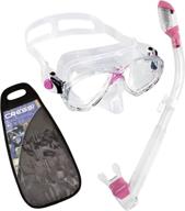 🤿 cressi adult snorkeling kit - mask & dry-snorkel combo - soft silicone, perfect seal, top dry valve, marea & supernova dry - italian design logo