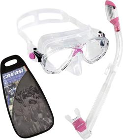 img 3 attached to 🤿 Cressi Adult Snorkeling Kit - Mask & Dry-Snorkel Combo - Soft Silicone, Perfect Seal, Top Dry Valve, Marea & Supernova Dry - Italian Design