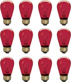 img 3 attached to 💡 Incandescent Red S14 Edison Light Bulb, 12-Pack String Light Replacement, E26 Medium Base, 130V