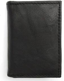 img 1 attached to 👜 Premium Black Leather Bifold Wallet with Weighted Design