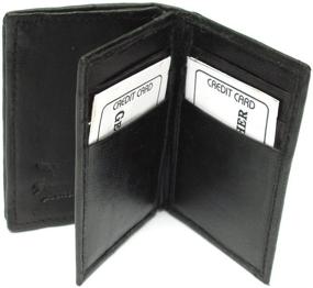 img 4 attached to 👜 Premium Black Leather Bifold Wallet with Weighted Design