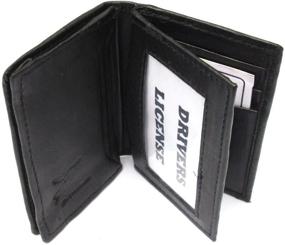 img 3 attached to 👜 Premium Black Leather Bifold Wallet with Weighted Design