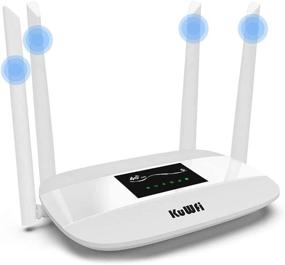 img 4 attached to 🌐 KuWFi 4G LTE CPE Wireless WiFi Internet Router 300Mbps Unlocked with SIM Card Slot, 4 Antennas - Compatible with CA, USA, MX, and Select Central American Countries - Excludes Verizon SIM Card