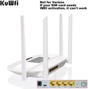 img 3 attached to 🌐 KuWFi 4G LTE CPE Wireless WiFi Internet Router 300Mbps Unlocked with SIM Card Slot, 4 Antennas - Compatible with CA, USA, MX, and Select Central American Countries - Excludes Verizon SIM Card