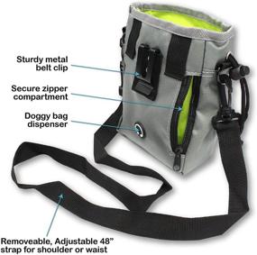 img 3 attached to 🐶 Pet First Dog Training Pouch - Treat Bag with Built-in Poop Bag Dispenser for Kibble, Food, Toys, and Accessories - Convenient Holder for Small, Medium, and Large Dogs & Puppies with Versatile Wear options