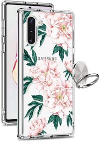 img 4 attached to 🌸 Stylish and Protective GiiKa Galaxy Note 10 Case: Clear Girls Women Heavy Duty Shockproof Hard PC Back Case with Slim TPU Bumper Cover Phone Case for Samsung Galaxy Note 10 - Pink Flower Design