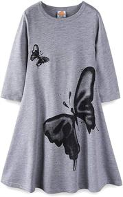 img 4 attached to 🦋 LittleSpring Butterfly Dresses for Little Girls – Adorable Girls' Clothing and Dresses