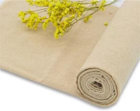 img 1 attached to 🧵 62" by 1 Yard Rose Flavor Natural Linen Aida Cloth - Ideal for Needlework, Embroidery, and Cross Stitching
