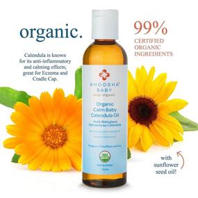 img 2 attached to 🌼 Fragrance-Free Organic Calendula Oil for Babies - RealCalendula Oil Massage Moisturizer, Hypoallergenic, Gluten-Free, 100% Biodegradable - Shoosha