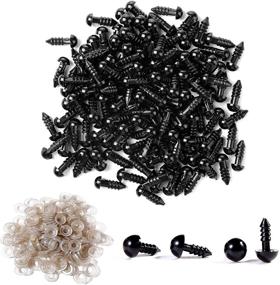 img 4 attached to 130PCS 6mm Plastic Black Safety Eyes for Amigurumi Stuffed Animals Crochet Toys Crafts Making - Craft Doll Eyes Teddy Bear Eyes with Washers