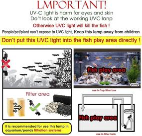 img 1 attached to 🐠 Powerful 7W TAISHAN UV Aquarium Light: Submersible Timer-controlled Algae Bloom Clean Light for Fish Tank, Pond, Swimming Pool & More