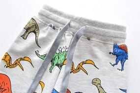 img 2 attached to 🦖 EULLA Dinosaur Trousers: Boys' Drawstring Sweatpants – Stylish and Comfortable Pants