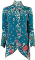 ivko jacket floral pattern petrol logo