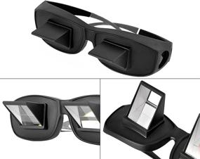 img 2 attached to 📺 Ultimate Comfort: Lazy Bed Prism Reading Glasses - Enjoy TV and Reading in Any Position with Horizontal Spectacles in Black