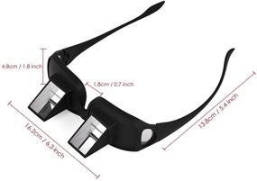 img 1 attached to 📺 Ultimate Comfort: Lazy Bed Prism Reading Glasses - Enjoy TV and Reading in Any Position with Horizontal Spectacles in Black