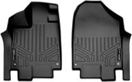 🚗 maxliner black floor mats: 1st row liner set for 2018-2022 honda odyssey (all models) logo