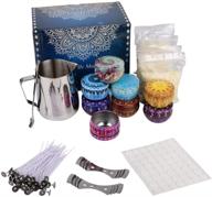 soy candle making kit: complete diy supplies for adults - soy wax, melting pot, wick stickers, and more! logo