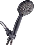 🚿 aquadance oil rubbed bronze hand held shower head - high pressure, 6 settings, 6ft hose, anti-clog nozzles, usa standard certified - top u.s. brand logo