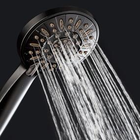 img 3 attached to 🚿 AquaDance Oil Rubbed Bronze Hand Held Shower Head - High Pressure, 6 Settings, 6ft Hose, Anti-Clog Nozzles, USA Standard Certified - Top U.S. Brand