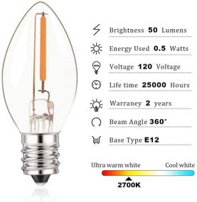 img 2 attached to 💡 Dazzling Dimmable Candelabra: Vintage Edison Equivalent at its Finest