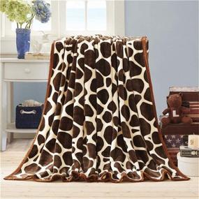 img 3 attached to 🐆 Brandream Flannel Double-Sized Reversible Throw Blanket: Ultra-Plush Bed, Sofa, Couch Blanket in Brown Leopard Print - 78x90 inches