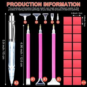 img 2 attached to 🔮 2-Pack LED Diamond Painting Pen, 5D Diamond Painting Lighted Pen with Point Drill Pen, Set of 3 Diamond Sticky Pens, 16-Piece Painting Glue Clay Kit, 10-Piece Replacement Pen Heads for DIY Craft and Nail Art Decor