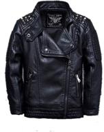 🧥 unisex studded leather motorcycle jackets for uwback kids logo