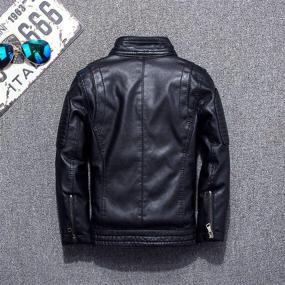 img 3 attached to 🧥 Unisex Studded Leather Motorcycle Jackets for Uwback Kids