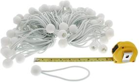 img 1 attached to 🔗 ABN 6-Inch White Ball Bungee Cord Loops - Small Bungee Cords with Balls for Tie Downs, Pack of 100