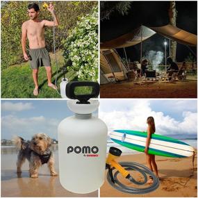 img 3 attached to Versatile POMO Long Lasting Portable Shower: Ideal for Camping, Surfing, Cleaning, and Diving - 5L Capacity, Hand Pump 45 PSI