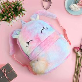 img 3 attached to 🦄 Adorable Plush Unicorn Mini Backpack - Perfect for Kids' Backpacks!