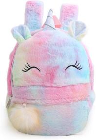 img 4 attached to 🦄 Adorable Plush Unicorn Mini Backpack - Perfect for Kids' Backpacks!